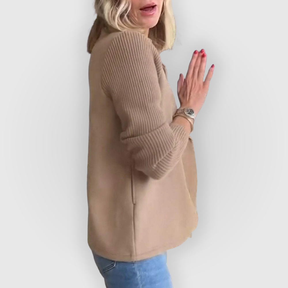 Amora | Elegantní pletený rukávový blazer