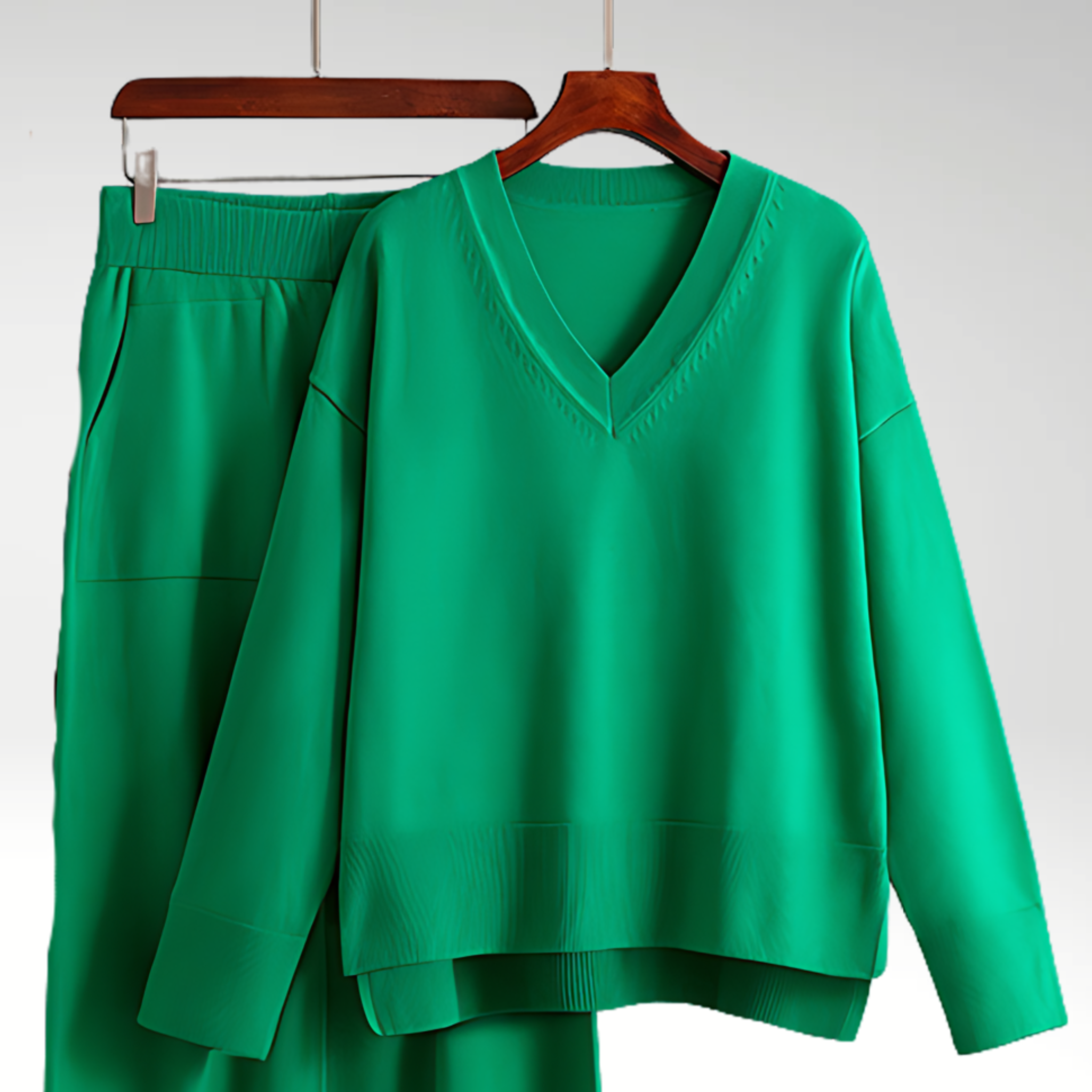 Evelyn | Luxusní dvoudílná souprava s výstřihem do V