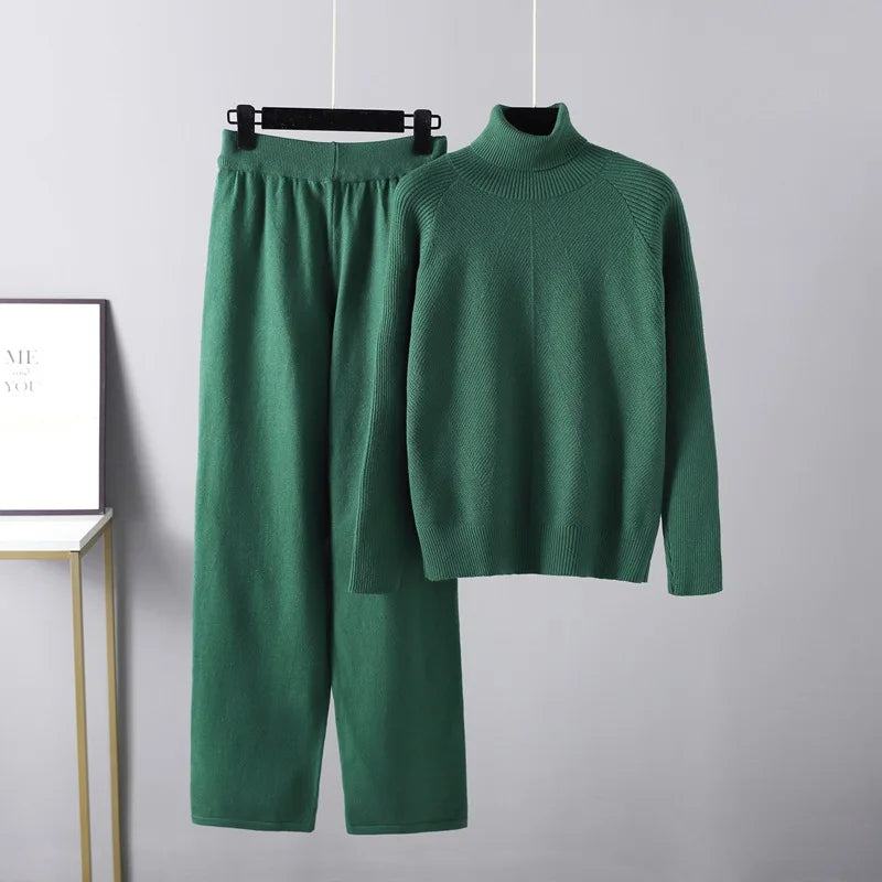 Evelyn | Dvoudílná souprava na lenošení v pleteném vzoru