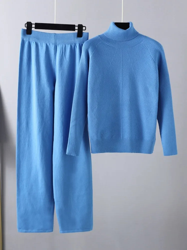 Evelyn | Dvoudílná souprava na lenošení v pleteném vzoru